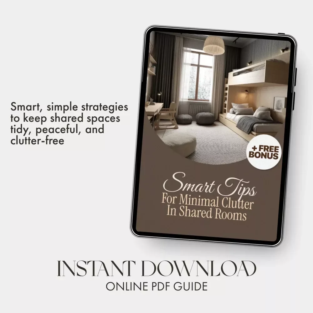 Smart Tips for Minimal Clutter in Shared Rooms | Minimalist Living eBook | Roommate Organization Guide | Digital Download for Shared Spaces