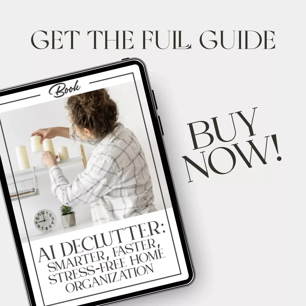 AI Declutter: Smarter, Faster, Stress-Free Home Organization | eBook on How to Use AI to Help Me Declutter | Digital Download Guide for Effortless Home Organization