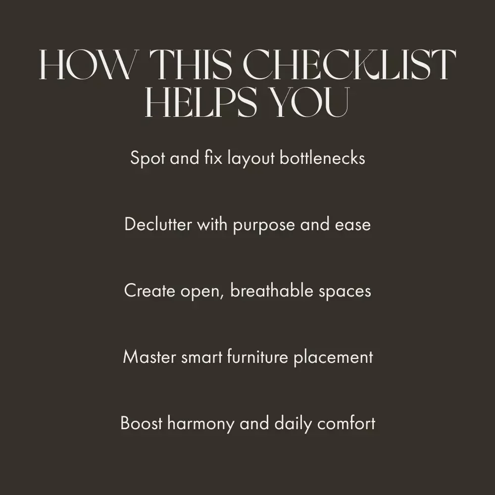 Quick Checklist for a Home That Actually Moves | Digital Download Guide for Fixing Home Flow | What to Do When Home Layout Blocks Flow | Printable PDF Home Design Resource