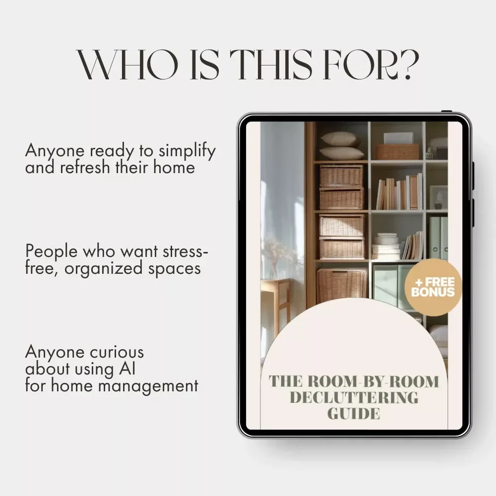 The Room-by-Room Decluttering Guide | How to Declutter Your Home Room by Room | Digital eBook for Home Organization & Simplifying Spaces