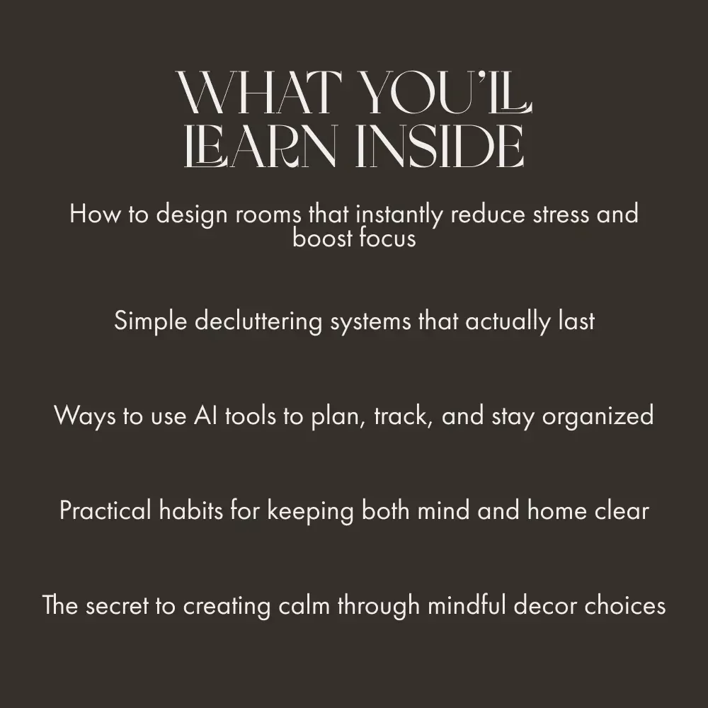 Clear Space, Clear Mind: Your Guide to a Home That Sparks Focus and Calm | How to Organize Your Home for Mental Clarity | Minimalist Lifestyle eBook | Digital Declutter & Mindfulness Guide