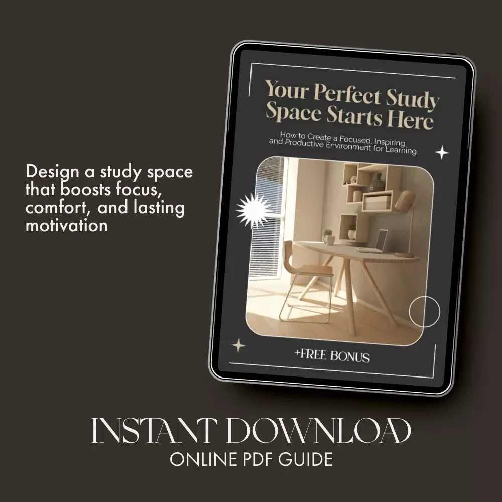 Your Perfect Study Space Starts Here | The Best Way to Design a Study Area | Digital eBook Guide for Students & Creatives