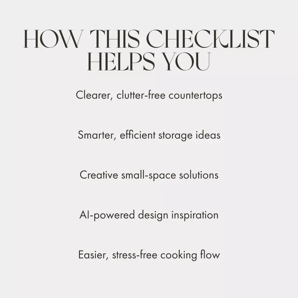 The “More Counter Space, Less Chaos” Checklist | Digital Download | Kitchen Organization Guide | How to Create More Counter Space & Simplify Your Kitchen