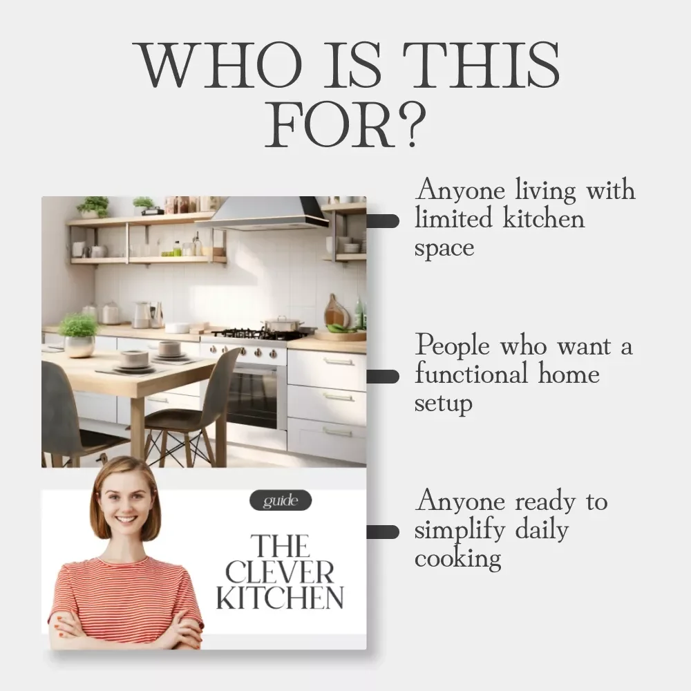 The Clever Kitchen Guide | The Ultimate Small Kitchen Organization & Design Blueprint | Best Way to Organize a Small Kitchen eBook for Tiny Spaces, Apartment Kitchens & Minimalist Homes