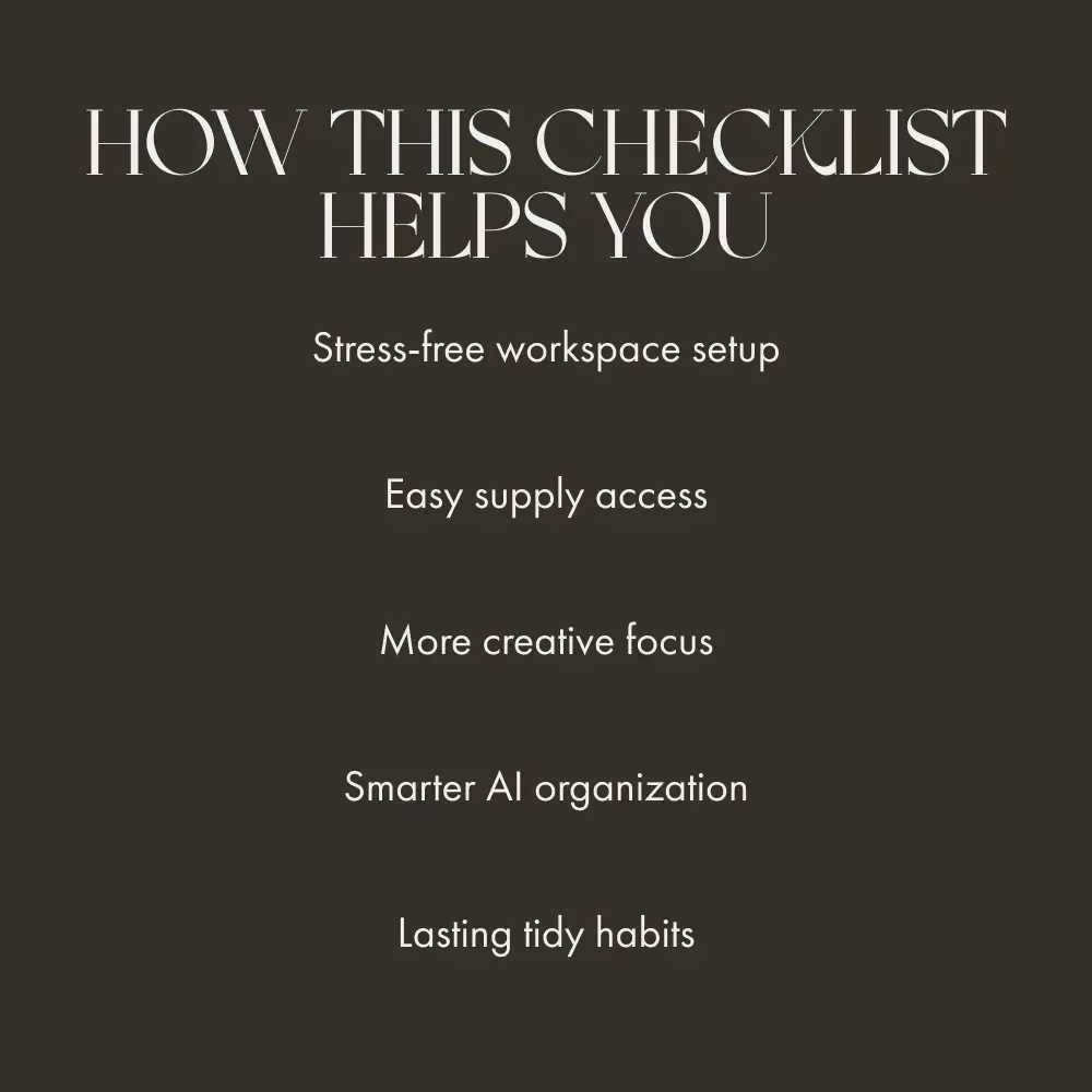 The Craft Supply Organization Checklist | Digital Download | Best Way to Organize Craft Supplies | Printable Craft Room Organizer & Decluttering Guide
