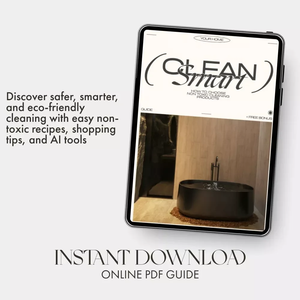 Clean Smart | Non-Toxic Cleaning Guide & DIY Solutions | Eco-Friendly Home Cleaning eBook | Safe Ingredient Checklist & AI Cleaner Finder