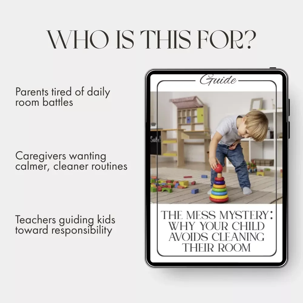 The Mess Mystery: Why Your Child Avoids Cleaning Their Room | Parenting Guide for Understanding, Motivation & Practical Strategies | Digital Download eBook for Parents Wondering “why does my child avoid cleaning their room”