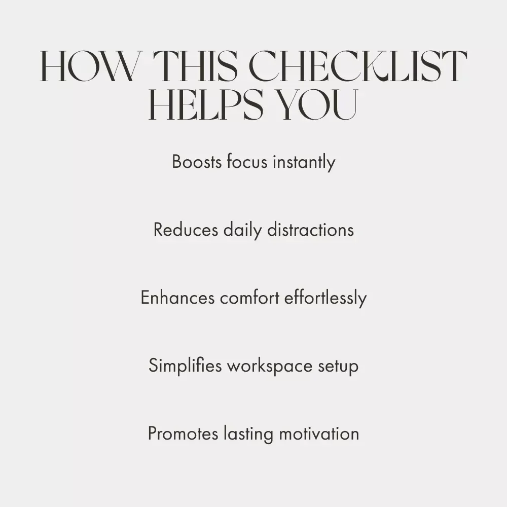 Creating a Private Work-From-Home Oasis Checklist | Digital Download | Best Way to Create Private Area for Work at Home | Productivity & Home Office Setup Guide