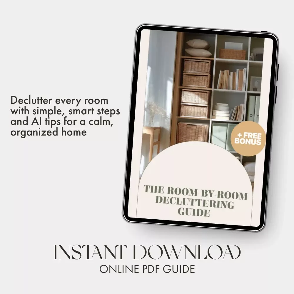 The Room-by-Room Decluttering Guide | How to Declutter Your Home Room by Room | Digital eBook for Home Organization & Simplifying Spaces