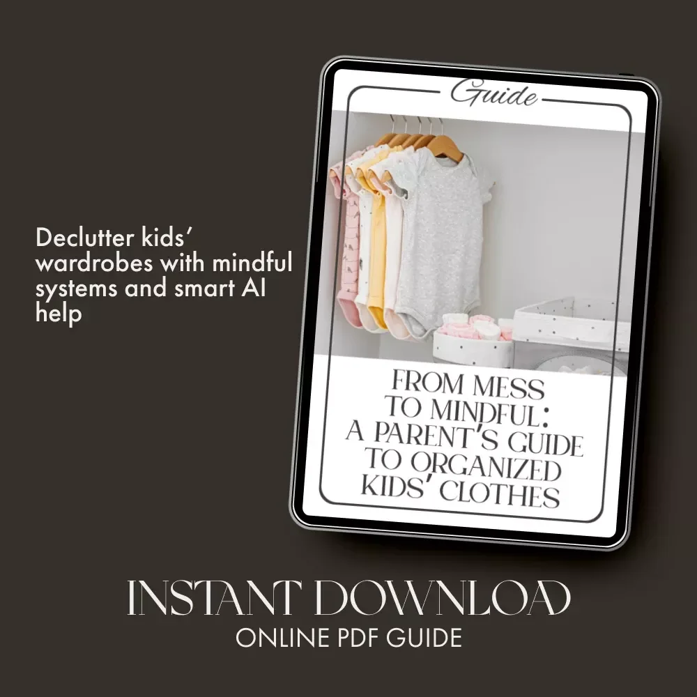 From Mess to Mindful: A Parent’s Guide to Organized Kids’ Clothes | Digital Decluttering Guide for Busy Families | Best Way to Declutter Kids Clothes and Simplify Your Home