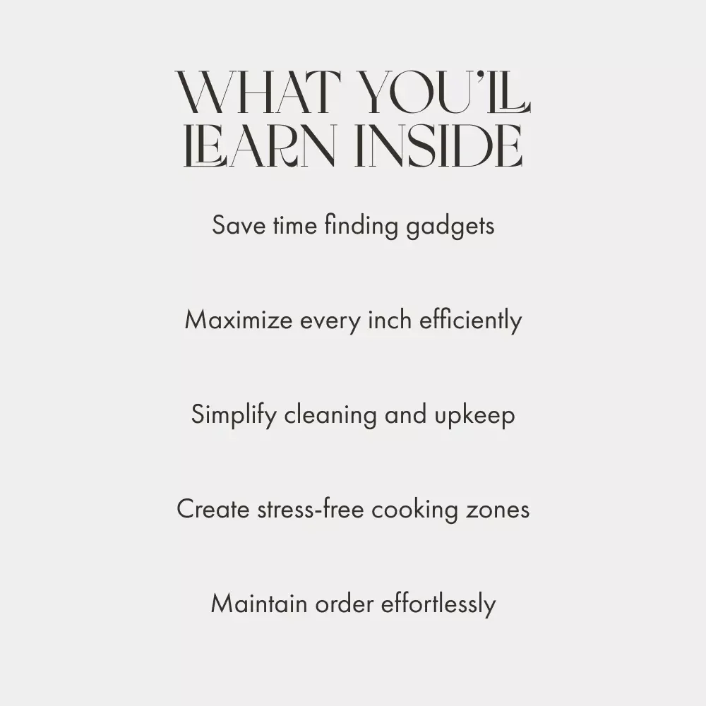 Gadget-Ready Kitchen: Smart Tips to Tame Your Tools | Digital Guide for Organized, Efficient, and Modern Kitchens | Downloadable eBook with tips for organizing kitchen gadgets