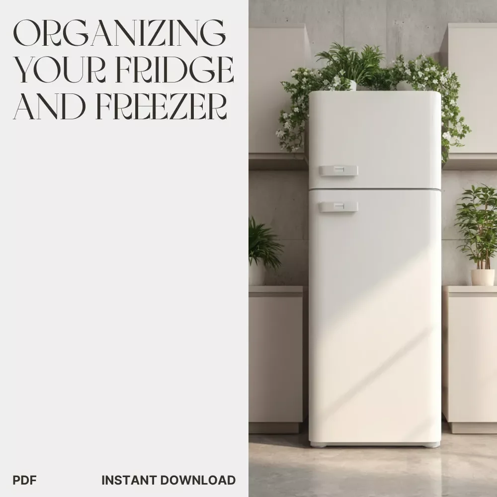 The Ultimate Checklist for Organizing Your Fridge & Freezer | Printable Kitchen Organization Guide | How to Organize Your Fridge and Freezer for Maximum Freshness & Efficiency