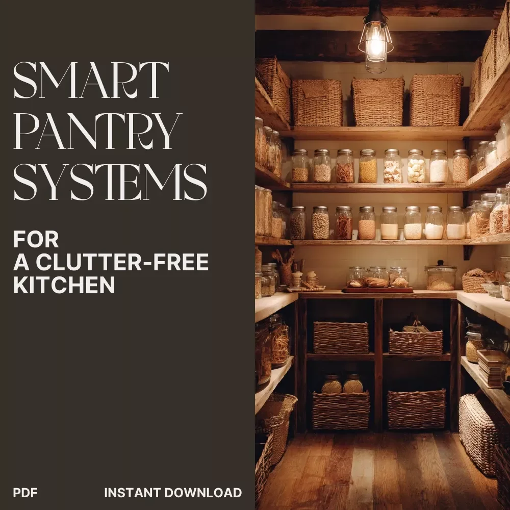 The Smart Pantry Systems for a Clutter-Free Kitchen | Digital Guide for Effortless Organization | Tips for Pantry Organization Systems, Step-by-Step Storage & Smart Solutions