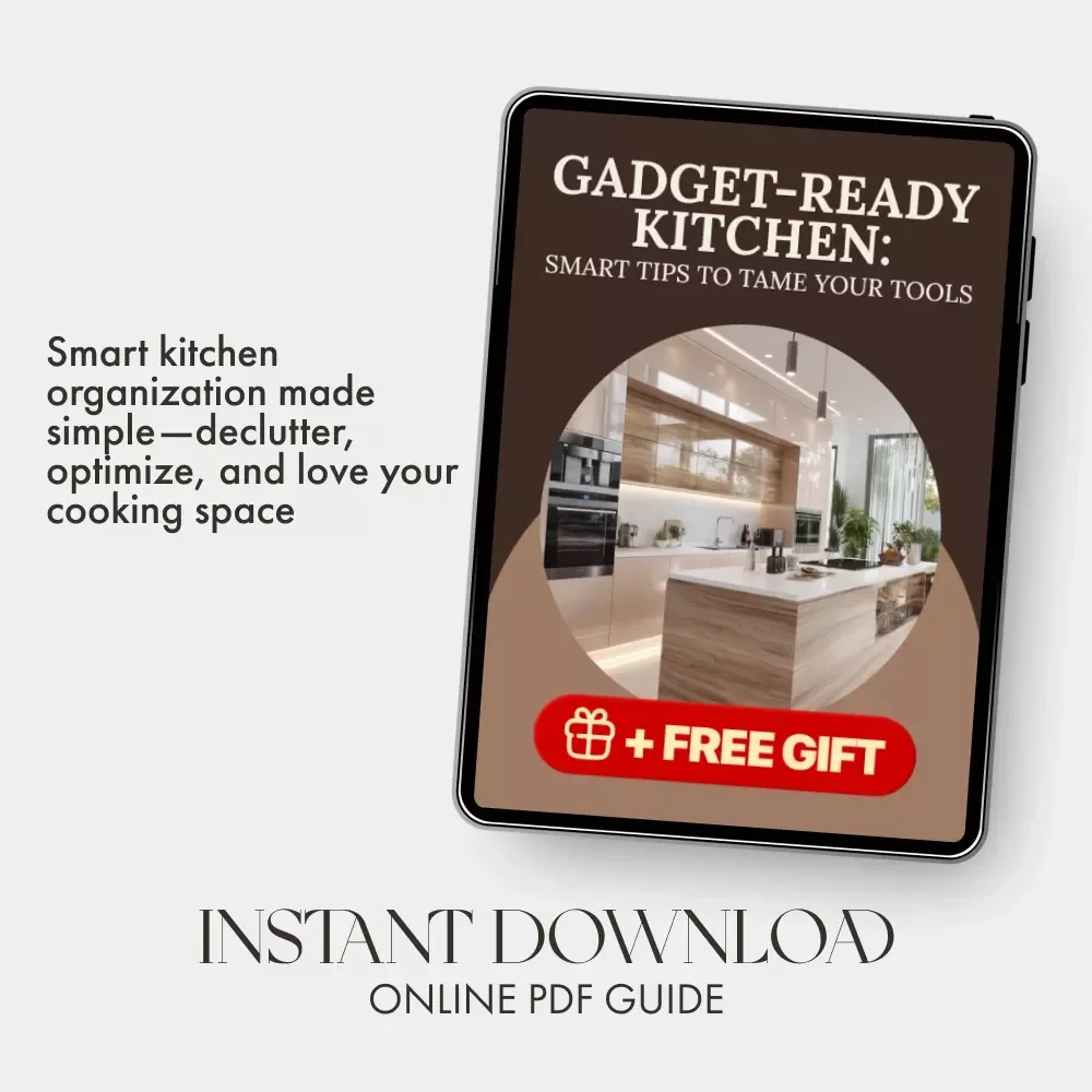 Gadget-Ready Kitchen: Smart Tips to Tame Your Tools | Digital Guide for Organized, Efficient, and Modern Kitchens | Downloadable eBook with tips for organizing kitchen gadgets