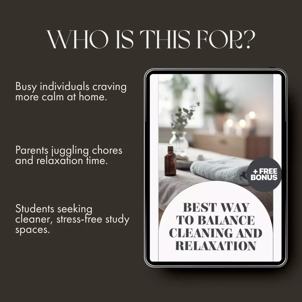 Best Way to Balance Cleaning and Relaxation Checklist | Digital Download for a Calm, Organized Home