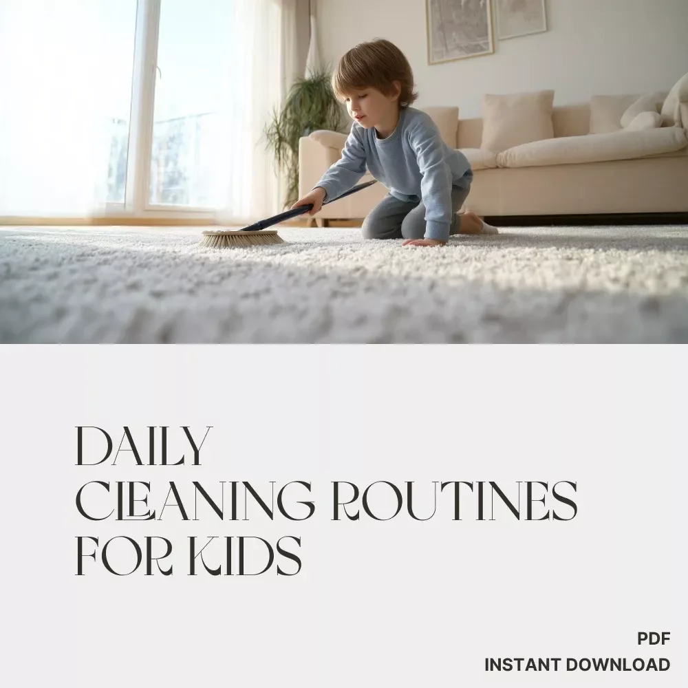 Little Hands, Big Habits: Daily Cleaning Routines for Kids | Printable Guide for Parents | Tips for Creating Daily Cleaning Habits for Children | Fun Family Chore System & AI-Powered Tools