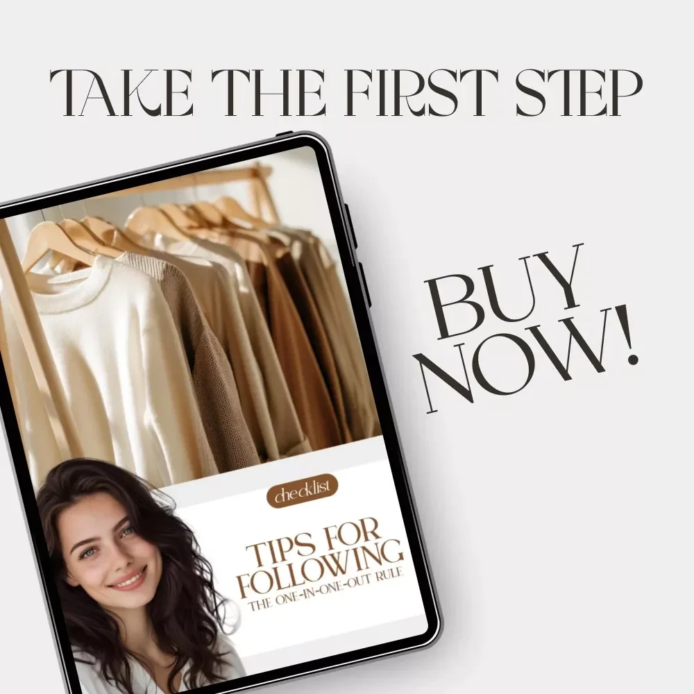 Tips for Following the One-In-One-Out Rule | Printable Minimalist Checklist | Decluttering Guide | Digital Download for Simple Living | tips for following one in one out rule