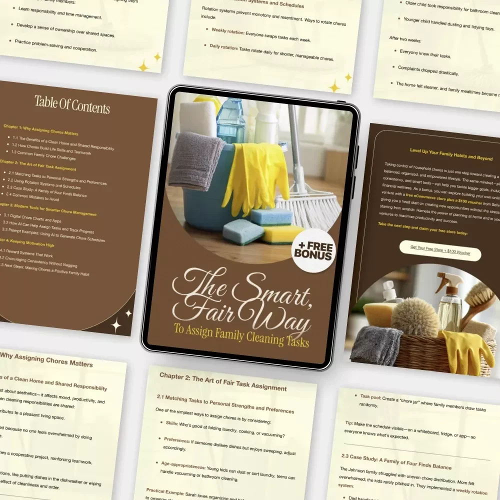 The Smart, Fair Way to Assign Family Cleaning Tasks | Best Way to Assign Cleaning Tasks to Family | Printable Digital Guide for Parents, Families & Home Organizers