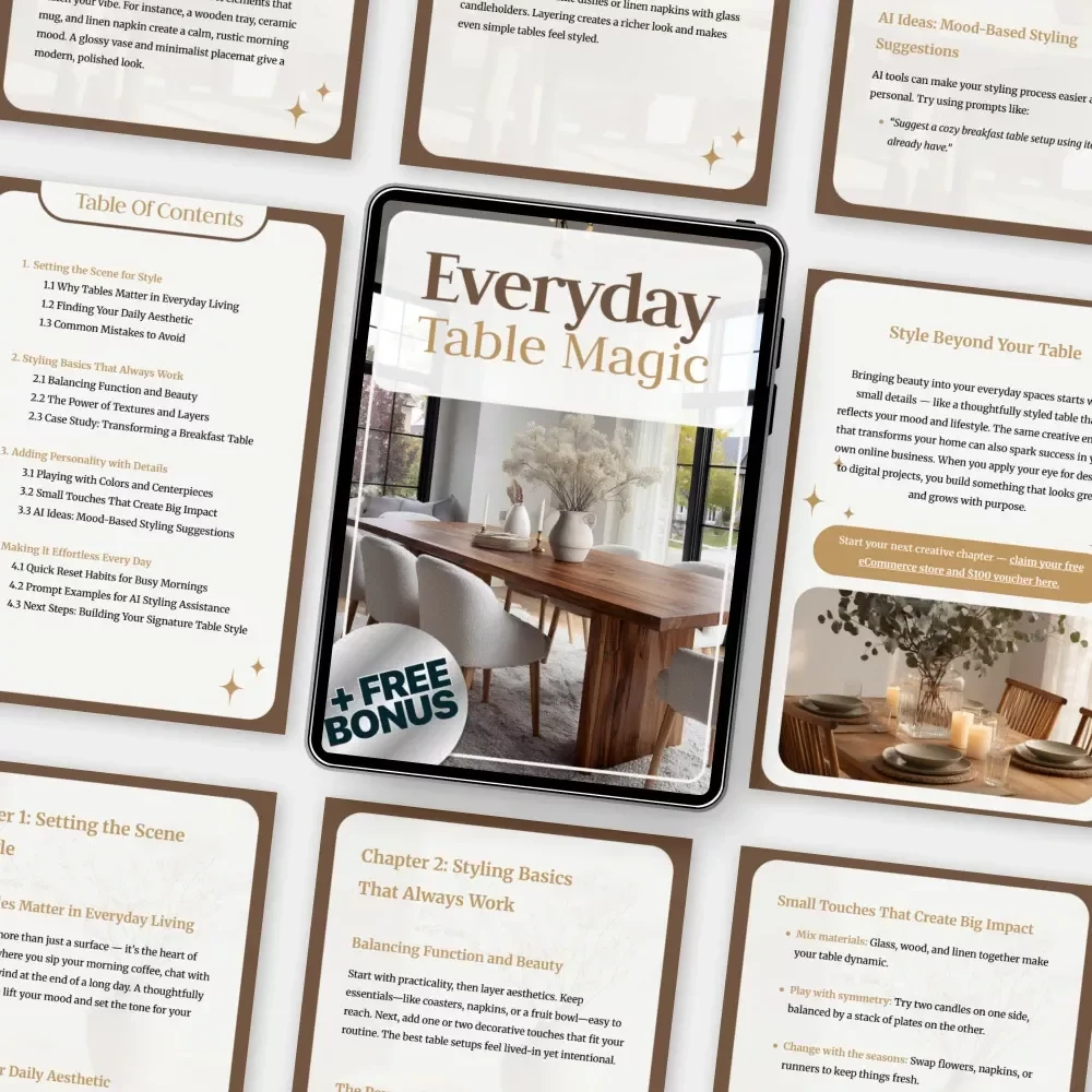 Everyday Table Magic | How to Style Tables for Everyday | Digital Styling Guide for Effortless, Beautiful Table Settings