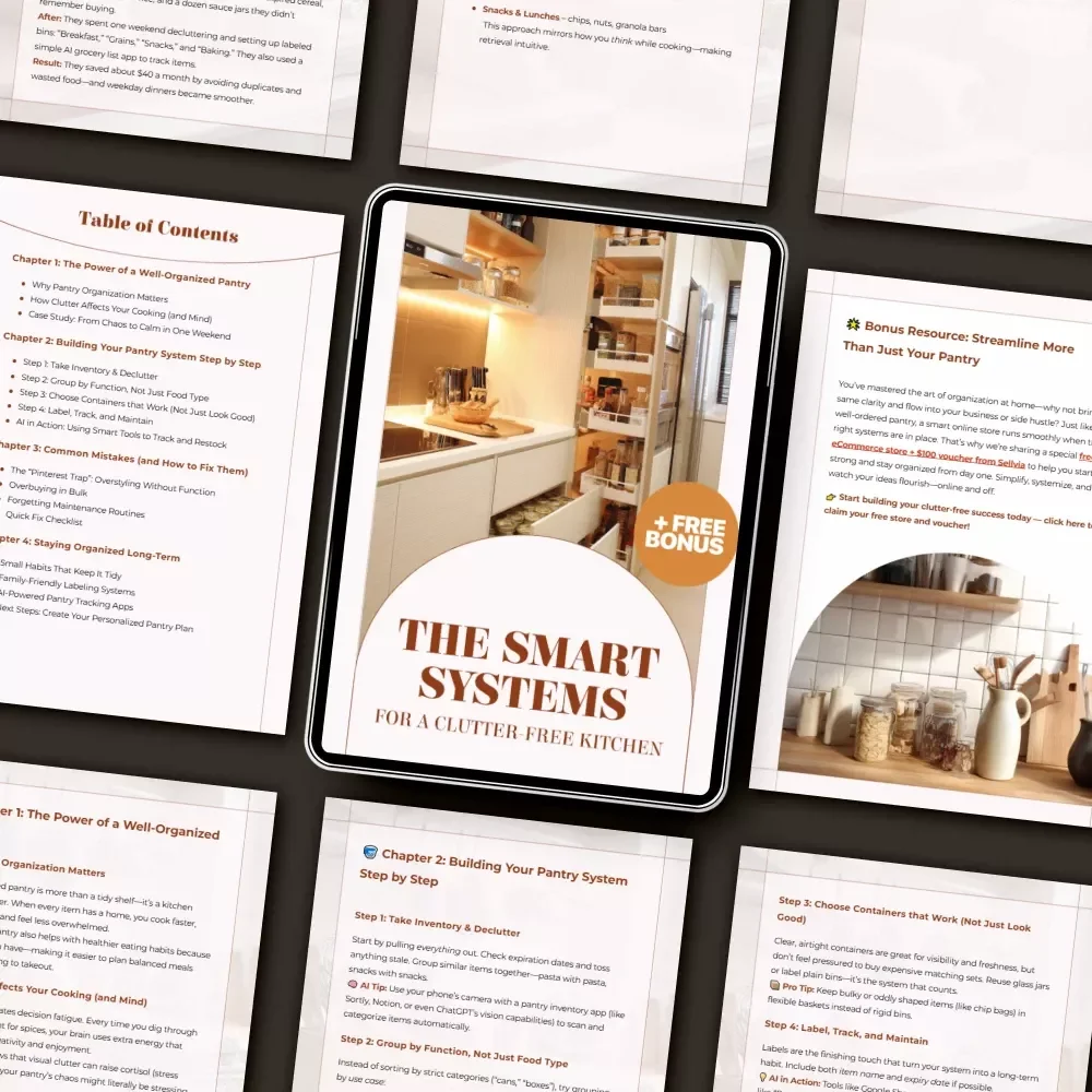 The Smart Pantry Systems for a Clutter-Free Kitchen | Digital Guide for Effortless Organization | Tips for Pantry Organization Systems, Step-by-Step Storage & Smart Solutions