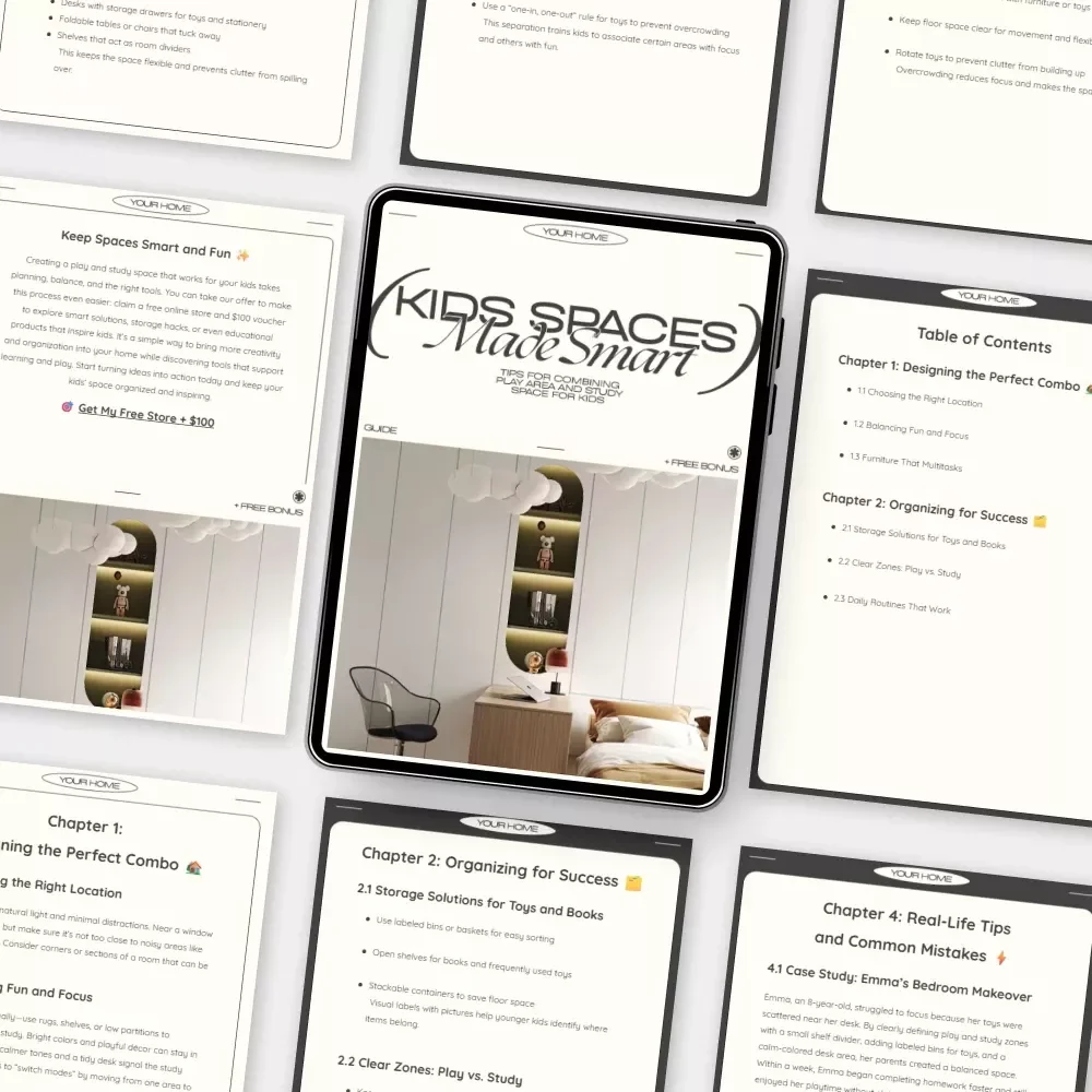 Kids Spaces Made Smart | Digital eBook Guide for Parents | Kids Room Organization, Playroom Design, and AI-Powered Planning Checklist