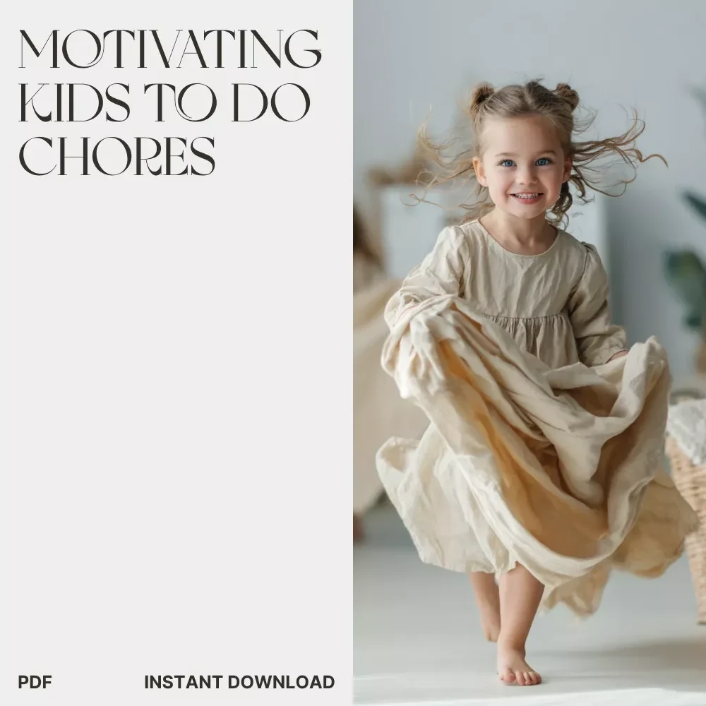 Spark Joy & Teamwork: Motivating Kids to Do Chores | Printable Checklist | Fun Family Chore Chart | Best Way to Motivate Children to Do Chores | Digital Download for Parents