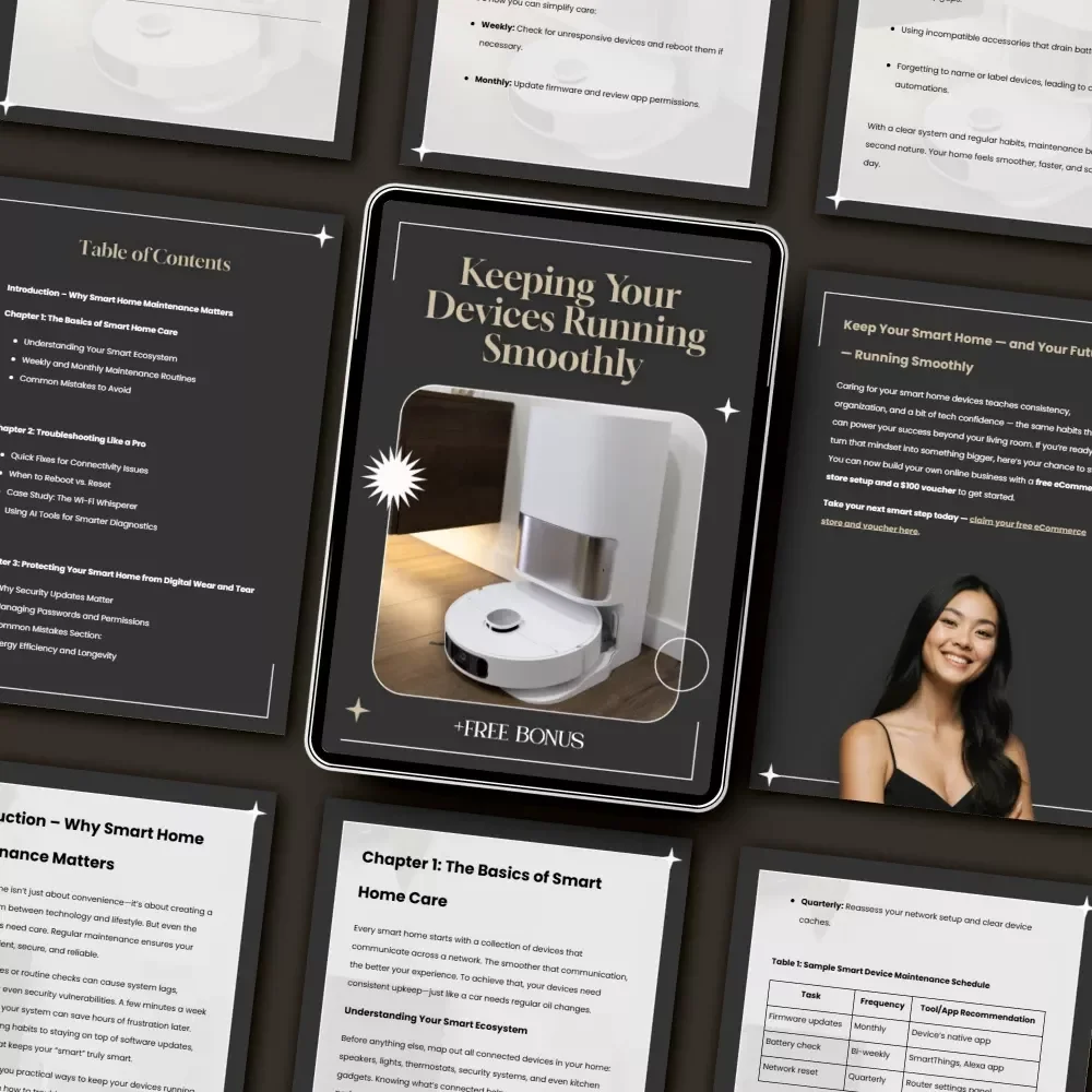 Keeping Your Devices Running Smoothly | Smart Home Maintenance Guide | Digital Download for Homeowners, Tech Enthusiasts & Beginners | How to Maintain Smart Home Devices eBook