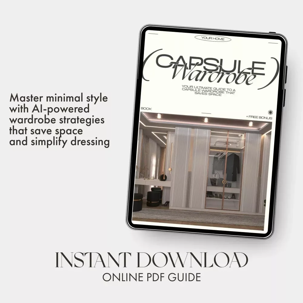 Your Ultimate Guide to a Capsule Wardrobe That Saves Space | Minimalist eBook on How to Create a Capsule Wardrobe That Takes Up Less Space | Digital Download PDF for Smart Closet Design