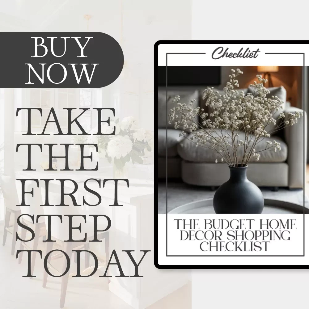 The Budget Home Decor Shopping Checklist | Printable Home Decor Guide | Digital Download | How to Shop Home Decor on Budget