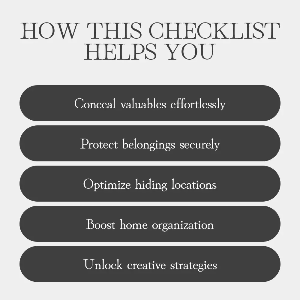 Secret Compartment Success Checklist: Ultimate Tips for Secret Compartments, DIY Hiding Spots & Clever Concealment Guide