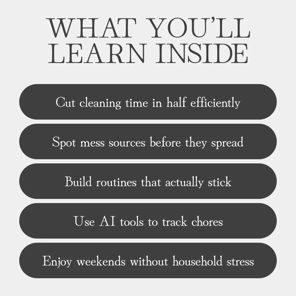 How to Tame the Mountain of Home Chores – Digital Guide for Overwhelmed Homeowners | Printable Cleaning System | Organize Your Routine eBook