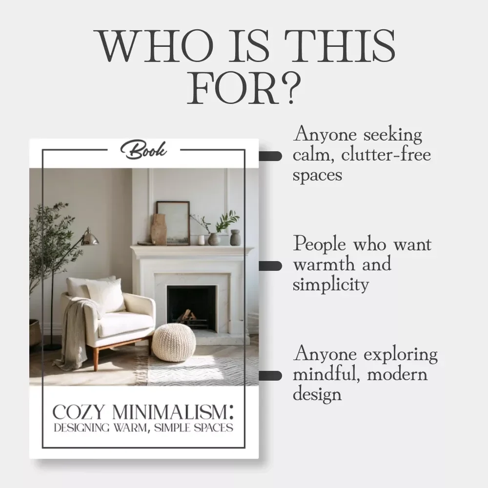 Cozy Minimalism: Designing Warm, Simple Spaces | eBook Guide for Creating a Cozy Minimalist Home | Digital Download for Interior Design Lovers | Tips for Cozy Minimalist Home Design