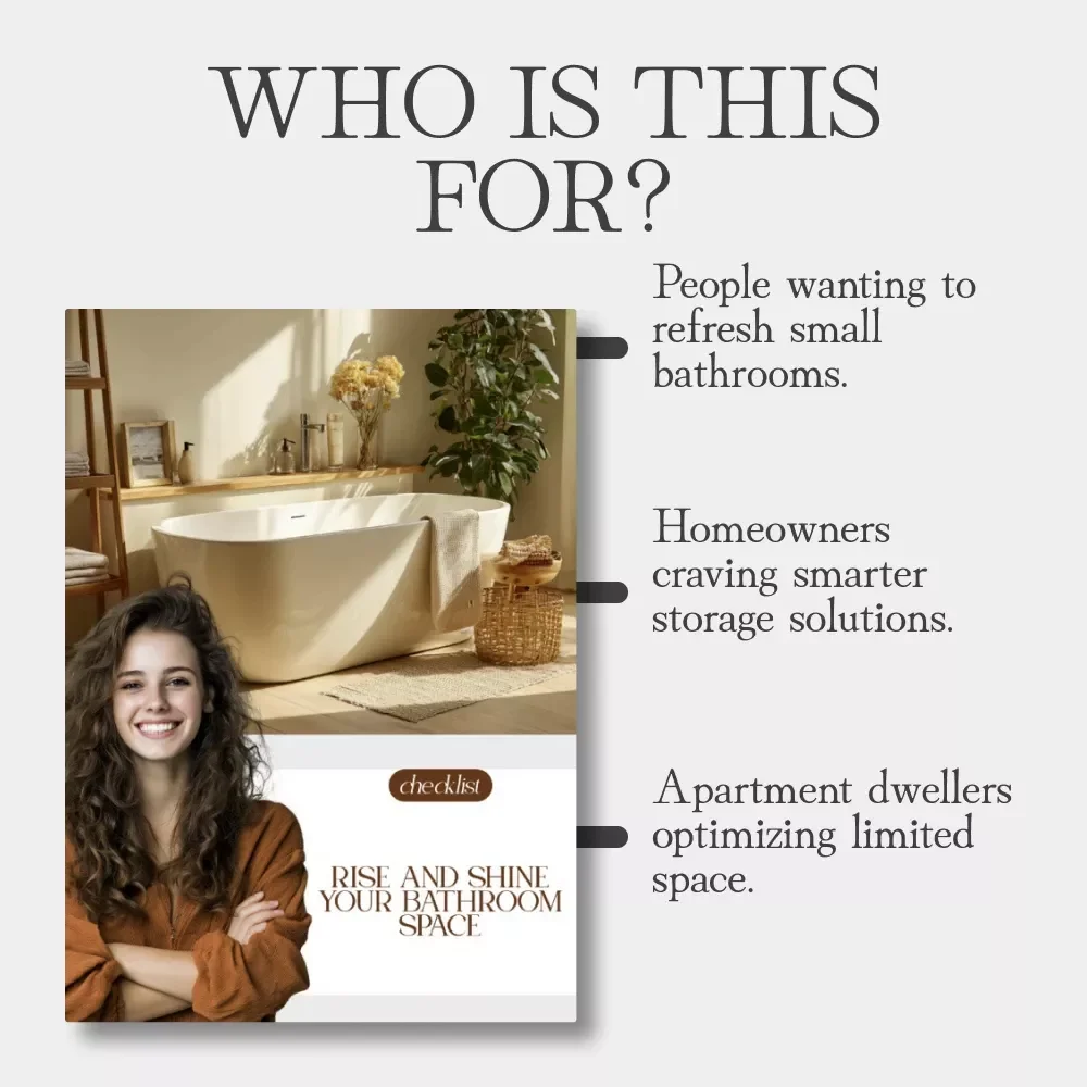 Rise and Shine Your Bathroom Space | How to Use Vertical Space in Bathroom | Smart Storage & Style Checklist for Small Bathrooms, Renters & Homeowners