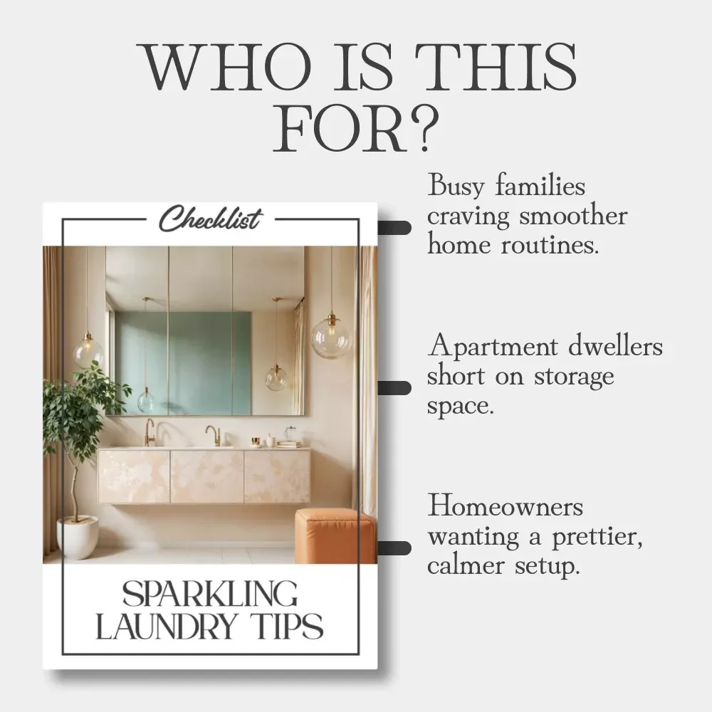 Sparkling Laundry Tips Checklist | How to Organize Your Laundry Area Like a Pro | Digital Download Home Organization Guide