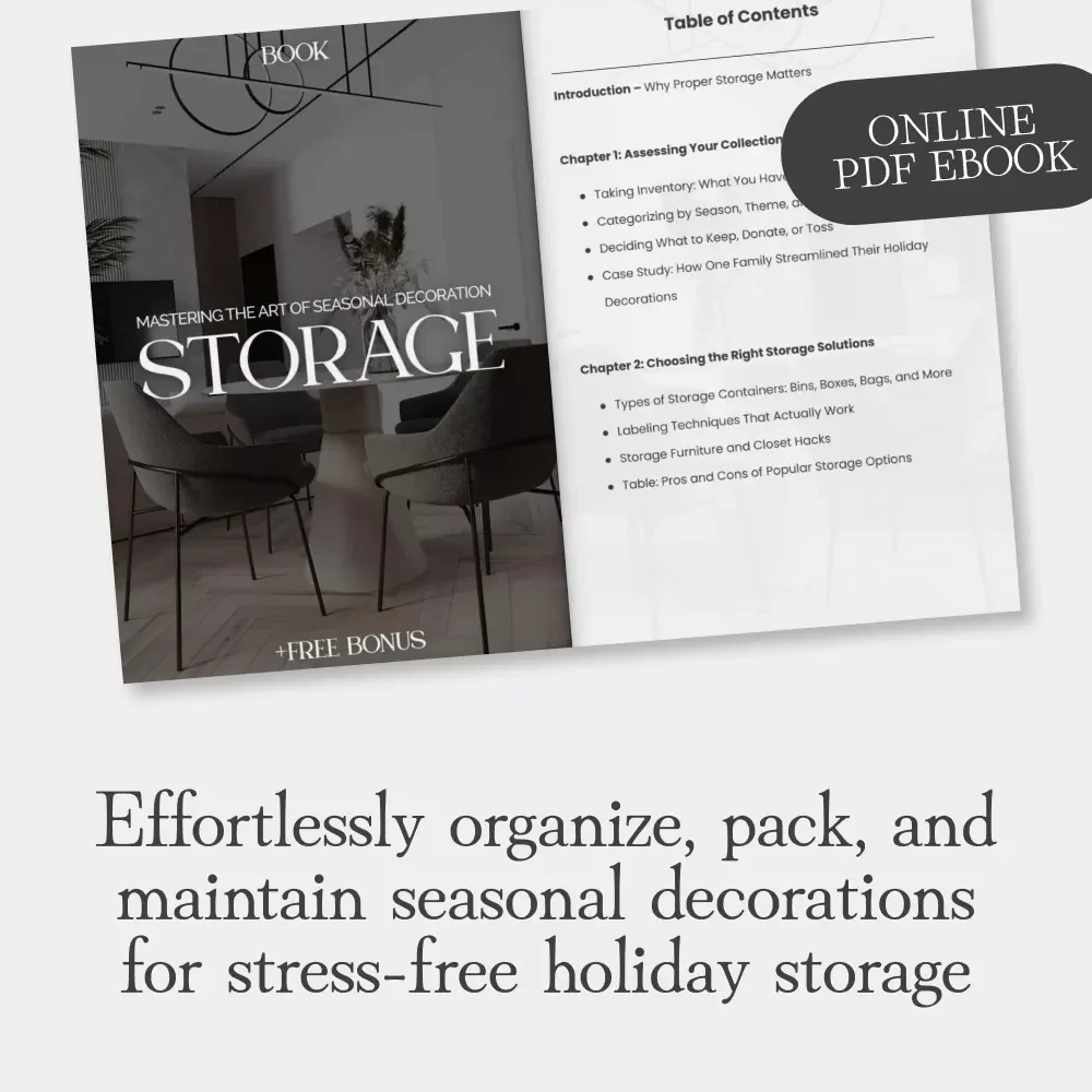 Mastering the Art of Seasonal Decoration Storage – Ultimate Guide, eBook, and Checklist for Organized Holiday, Seasonal, and Home Decor Storage