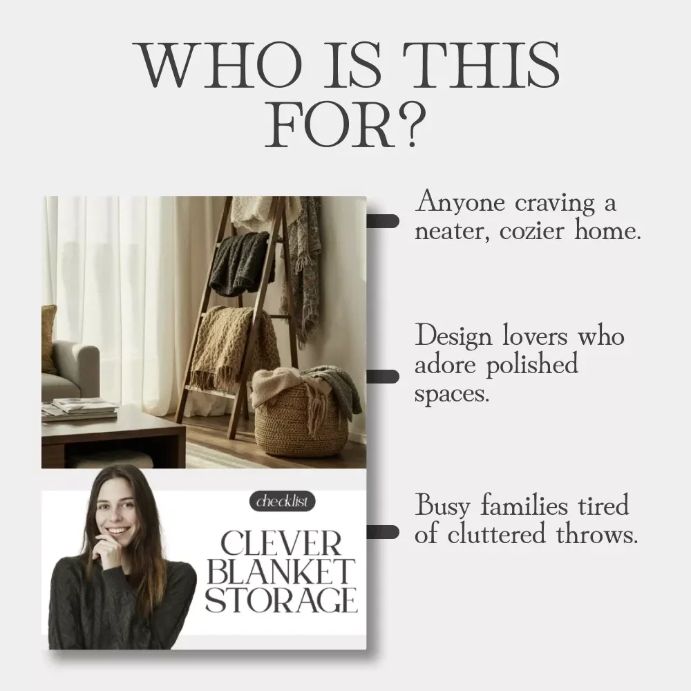 Clever Blanket Storage Checklist | Digital Download Guide for How to Store Blankets and Throws Neatly | Home Organization eBook for Cozy, Tidy Living Spaces