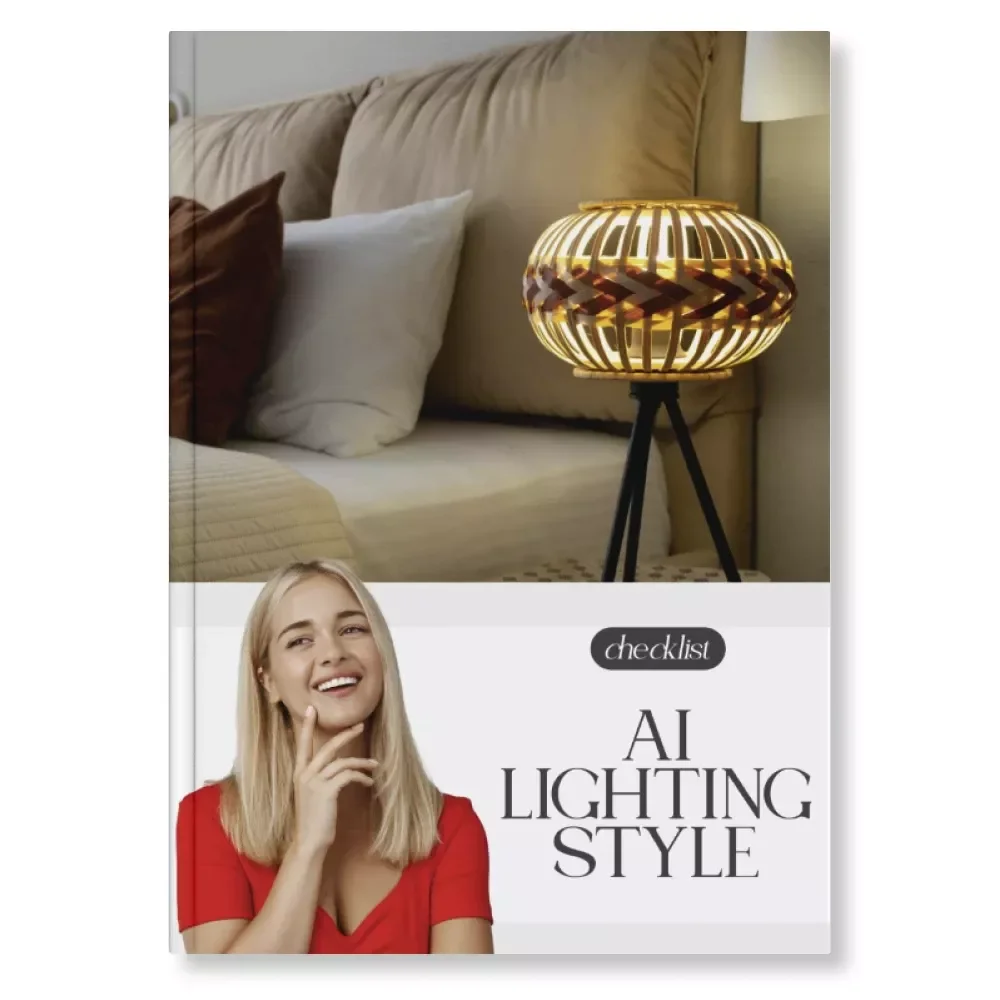 AI Lighting Style Checklist ✨ | Digital Home Decor Guide | Learn how to use AI to pick lighting styles for every room | Interior Design eBook for Modern, Cozy, or Elegant Spaces
