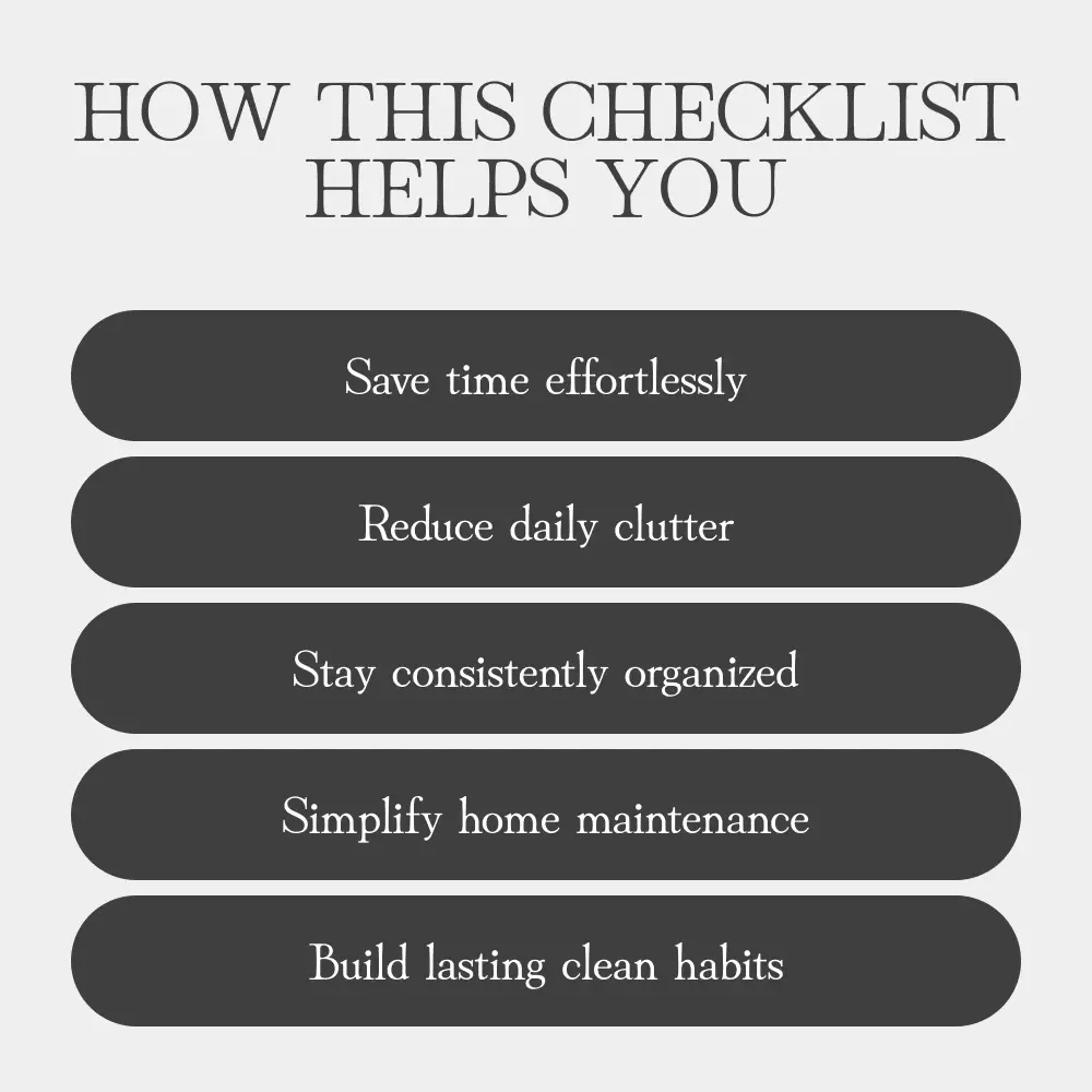 The Effortless Home Upkeep Checklist | Digital Download for Easy Home Organization & Cleaning Routine | How to Simplify Home Upkeep Printable