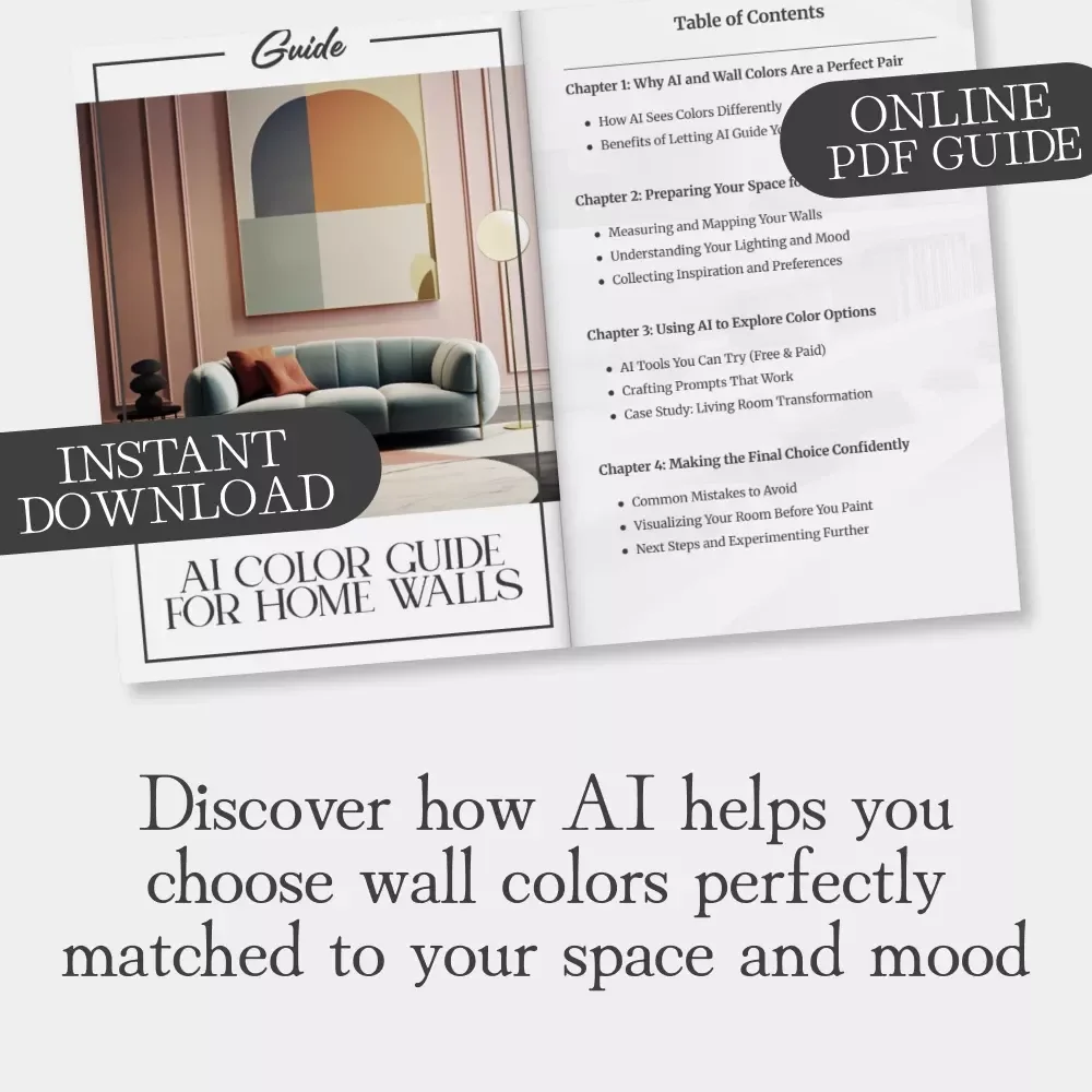 AI Color Guide for Home Walls | Digital Download | How to Use AI to Choose Wall Colors | Smart Interior Design eBook for Modern Homes