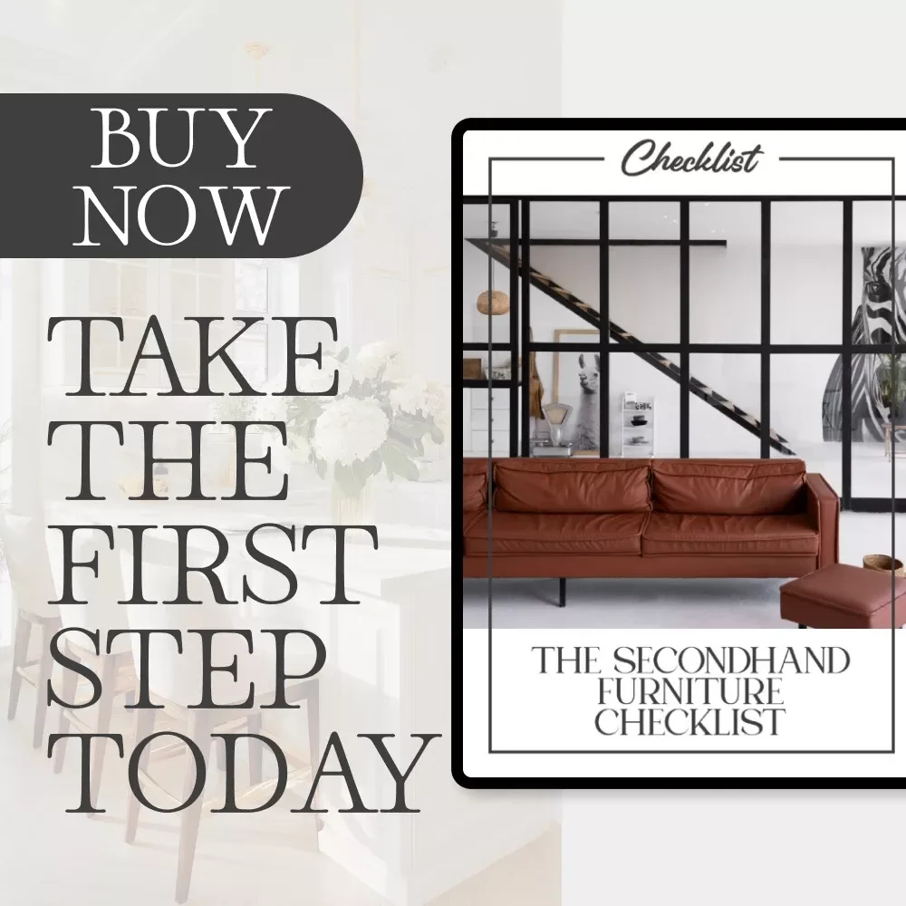The Secondhand Furniture Checklist | Printable Guide for Thrift Shoppers | How to Buy Secondhand Furniture Smartly | Digital Download for Home Decor Enthusiasts