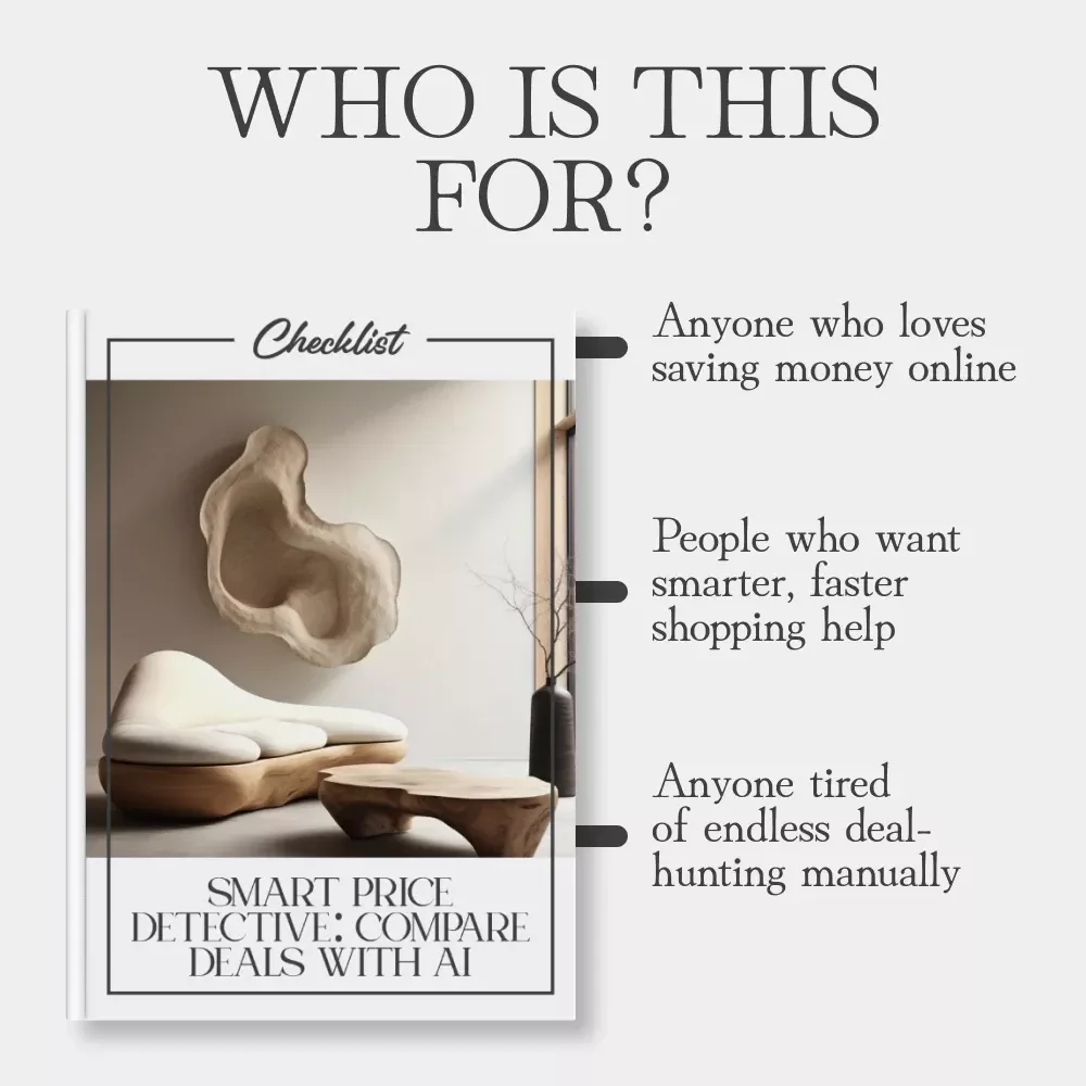 Smart Price Detective: Compare Deals with AI | Digital Checklist for Savvy Shoppers | How to Use AI to Compare Prices & Save Money Instantly