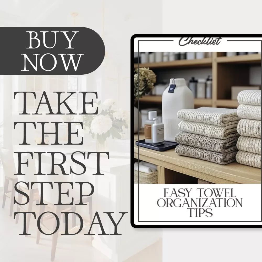 Easy Towel Organization Tips Checklist | Best Way to Store Towels Neatly | Bathroom Decluttering & Storage Guide for Home Organization
