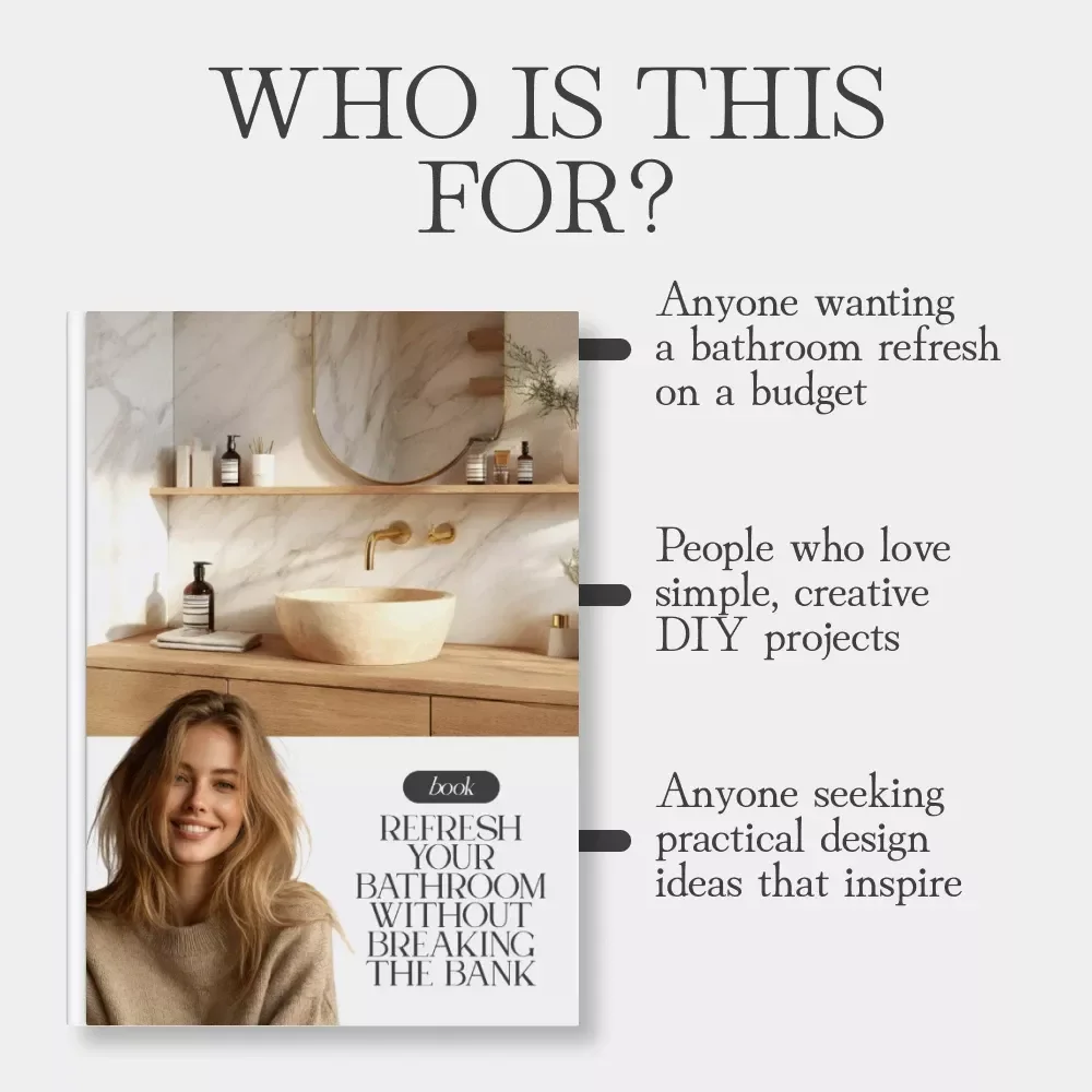Refresh Your Bathroom Without Breaking the Bank | Budget-Friendly Bathroom Makeover eBook | Learn how to refresh bathroom decor on budget with easy DIY tips and affordable upgrades