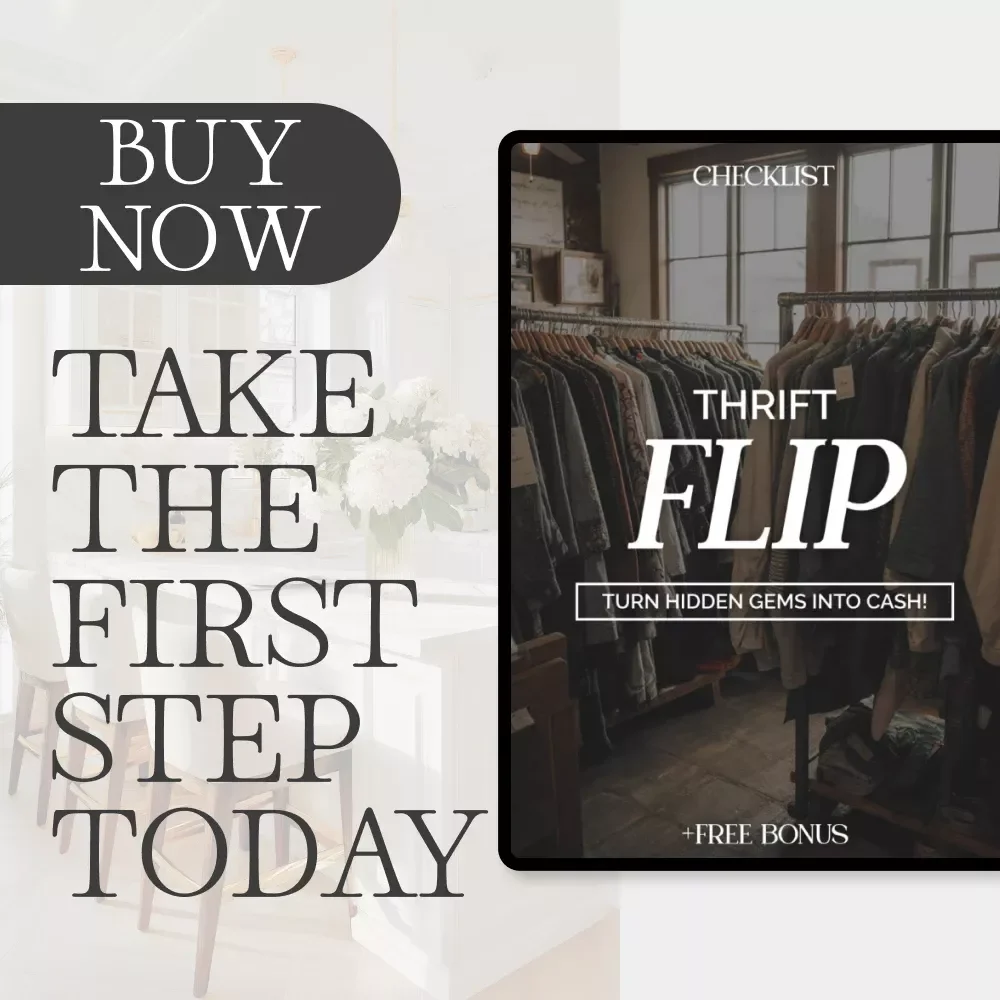 Thrift Flip Checklist: Turn Hidden Gems Into Cash! | Printable Guide for Resellers & Thrift Lovers | tips for flipping thrift finds | Digital Download