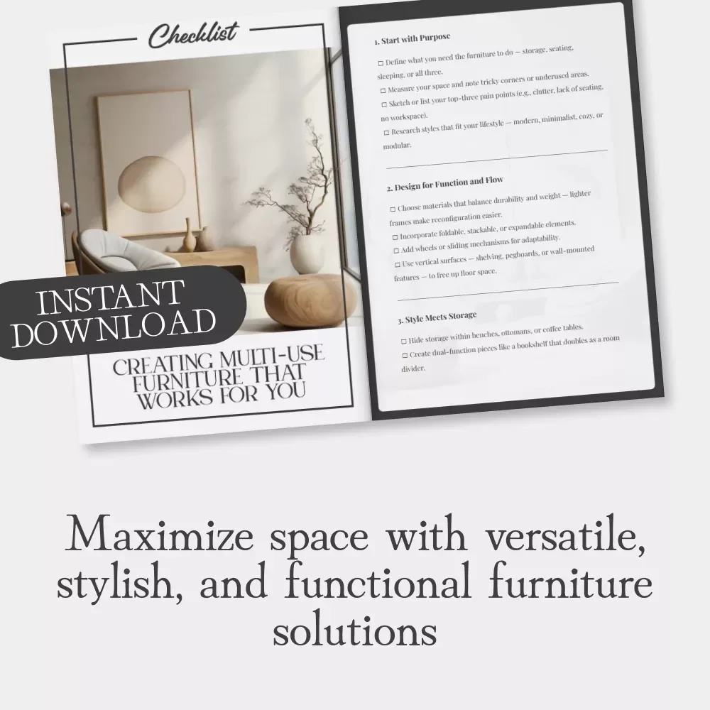 Creating Multi-Use Furniture That Works for You | Checklist for the Best Way to Create Multi Use Furniture, Space-Saving Design, Modular & Functional Home Solutions