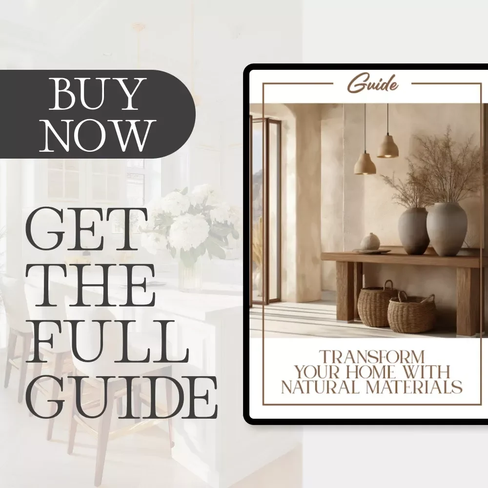 Transform Your Home with Natural Materials | Interior Design Guide for Eco-Friendly Homes | Digital Download – Tips for Decorating with Natural Materials