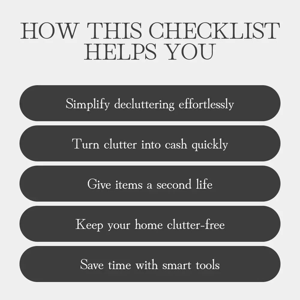 Give It, Sell It, Love It Again | Printable Decluttering Checklist | How to Donate or Sell Unwanted Items | Digital Download Organization Guide