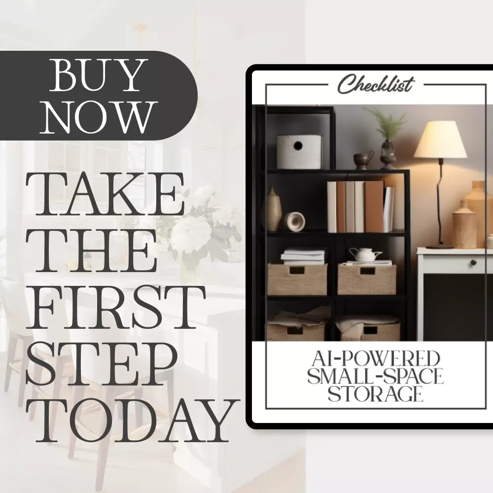 AI-Powered Small-Space Storage | Printable Checklist | Digital Download | Home Organization Guide Using AI | How to Use AI to Plan Small-Space Storage