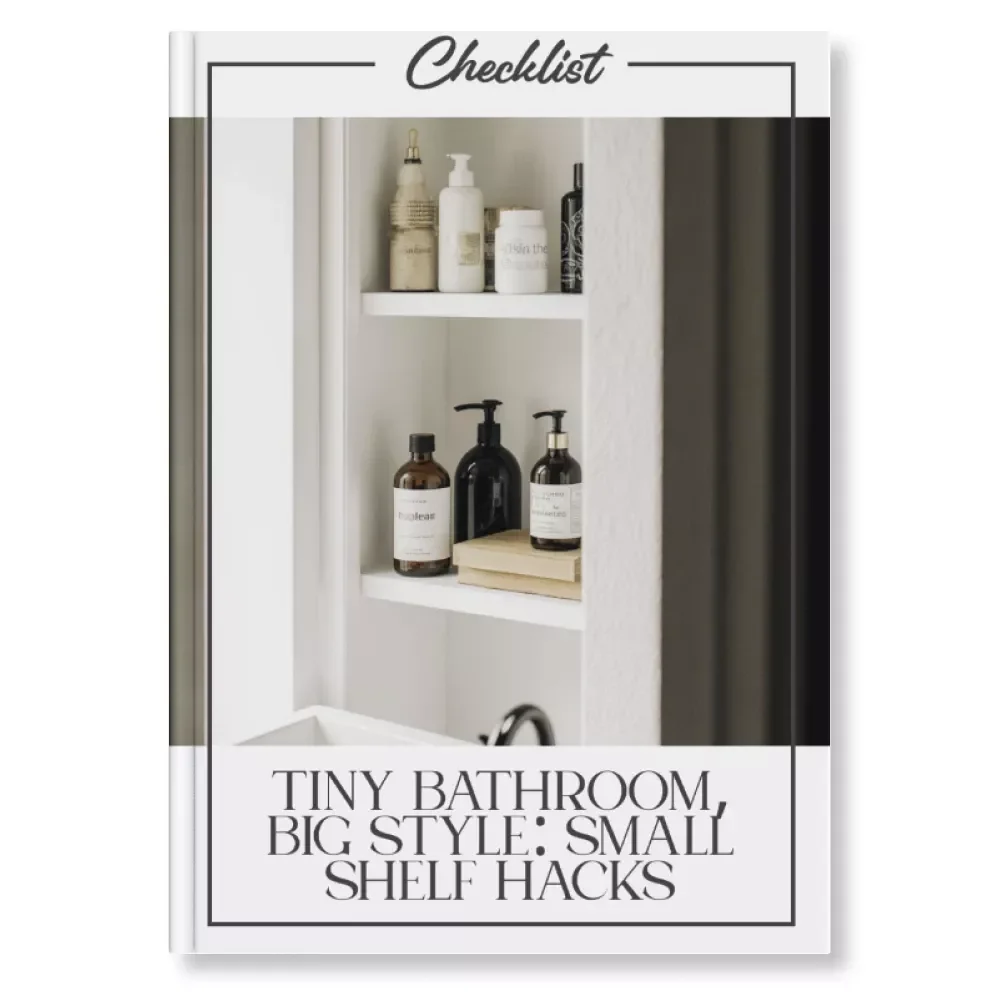 Tiny Bathroom, Big Style: Small Shelf Hacks Checklist | Smart Tips for Small Bathroom Shelves | Printable Home Decor Storage Guide