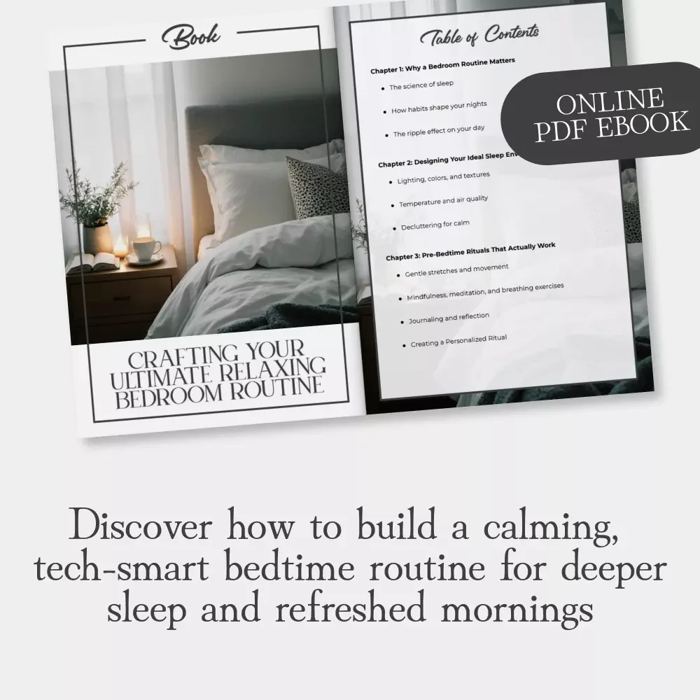 Crafting Your Ultimate Relaxing Bedroom Routine | eBook for Better Sleep, Calm Nights & Mindful Living | Digital Download Guide on How to Create a Relaxing Bedroom Routine
